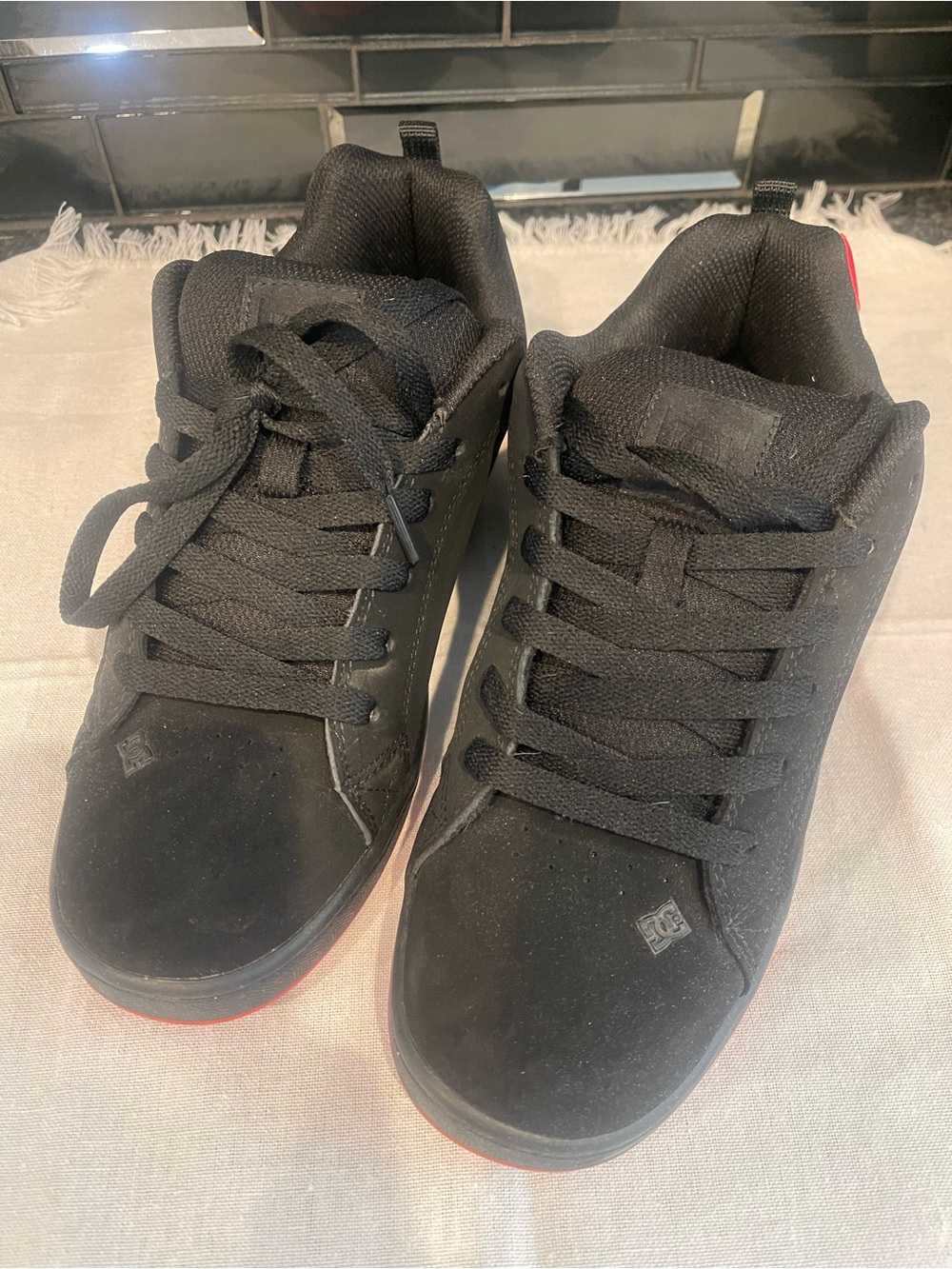 DC Women’s Black and Hot Pink Skate Sneakers